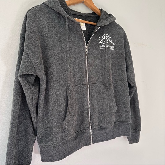 Women’s Gray Graphic Mountain Outdoor Zip Up Hoodie Size Small - Picture 4 of 10